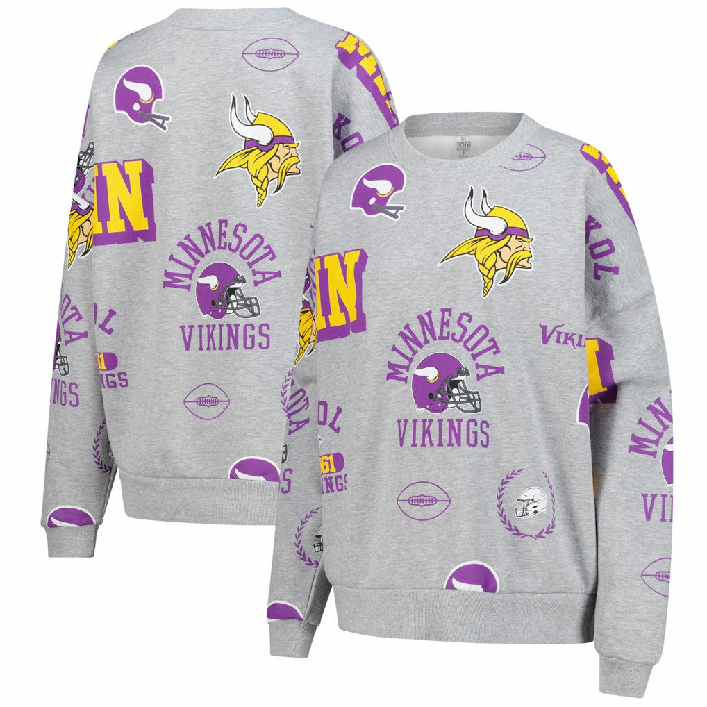 Gameday Couture Women's Always On Repeat Fleece Sweatshirt - Minnesota Vikings Sweatshirts