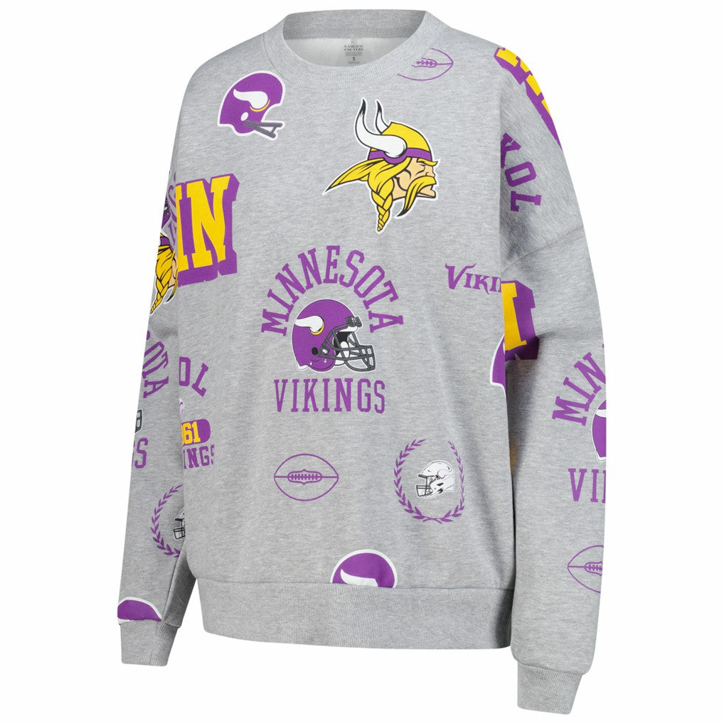 Gameday Couture Women's Always On Repeat Fleece Sweatshirt - Minnesota Vikings Sweatshirts