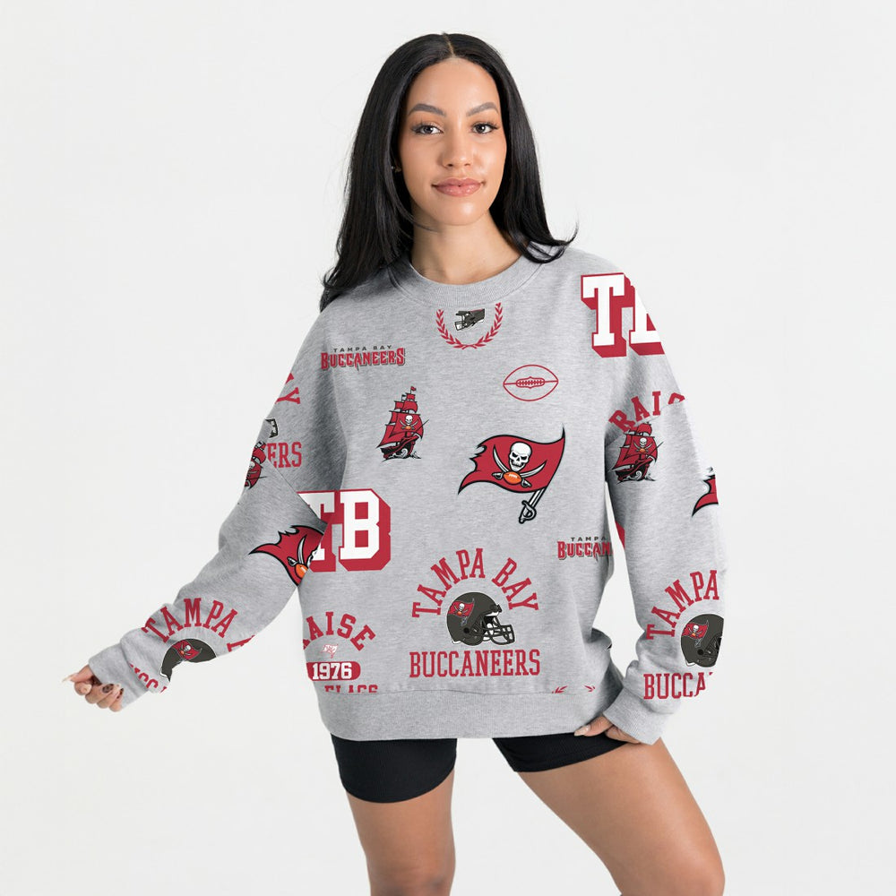 Gameday Couture Women's Always On Repeat Fleece Sweatshirt - Tampa Bay Buccaneers Sweatshirts