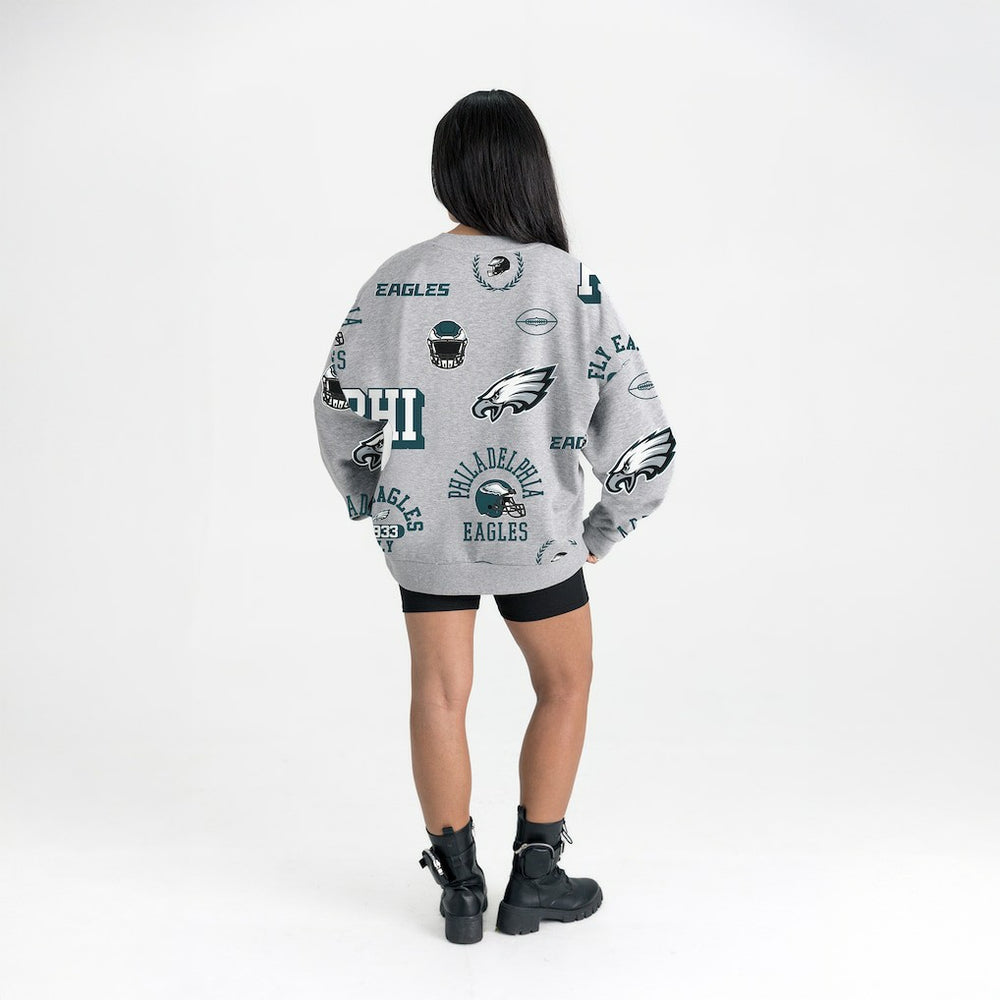Gameday Couture Women's Always On Repeat Fleece Sweatshirt - Philadelphia Eagles Sweatshirts