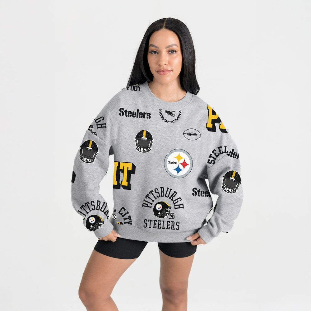 Gameday Couture Women's Always On Repeat Fleece Sweatshirt - Pittsburgh Steelers Sweatshirts