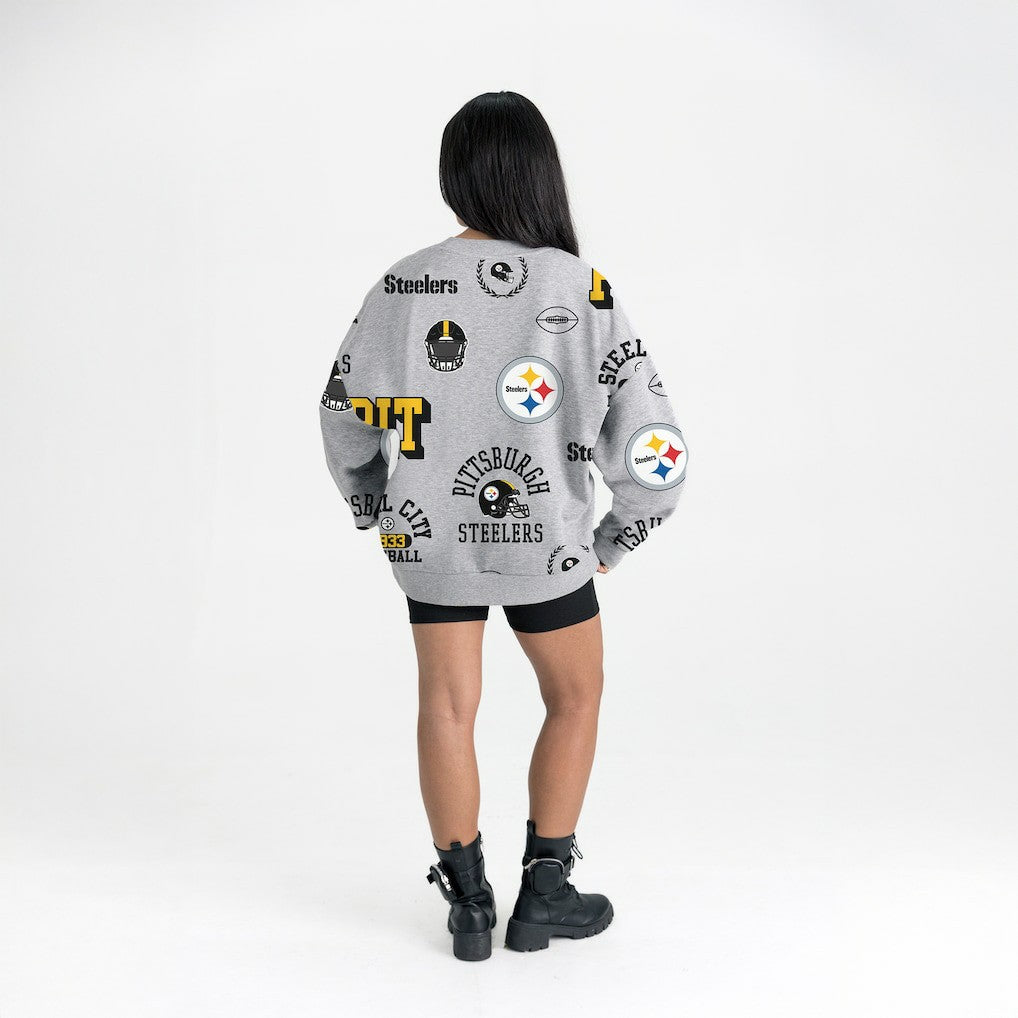 Gameday Couture Women's Always On Repeat Fleece Sweatshirt - Pittsburgh Steelers Sweatshirts