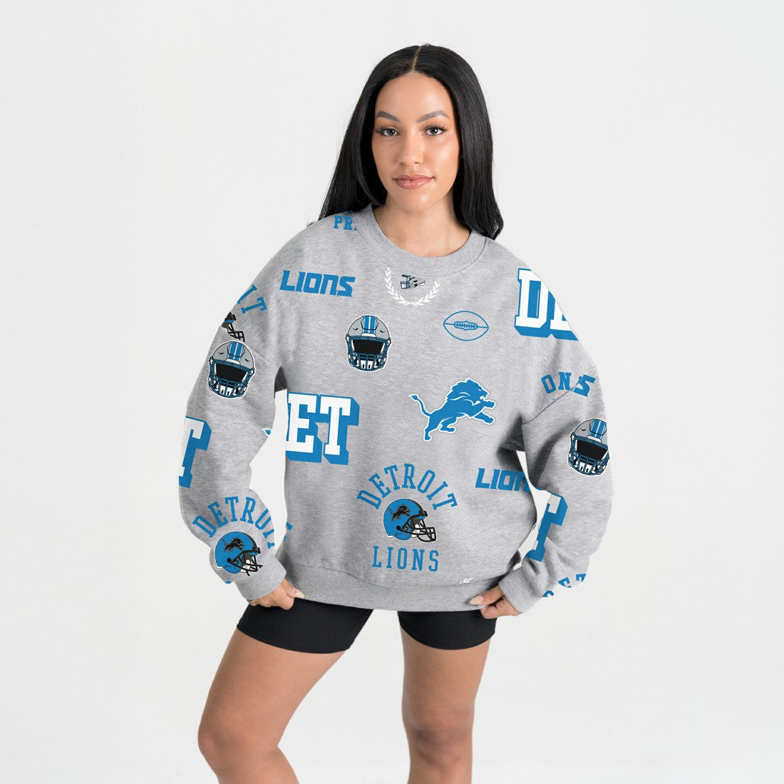 Gameday Couture Women's Always On Repeat Fleece Sweatshirt - Detroit Lions Sweatshirts
