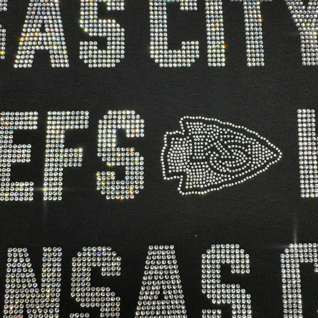 Gameday Couture Women's Oversized Hype Era Rhinestone Text Sweatshirt - Kansas City Chiefs Sweatshirts