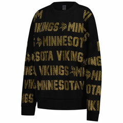 Gameday Couture Women's Oversized Hype Era Rhinestone Text Sweatshirt - Minnesota Vikings Sweatshirts