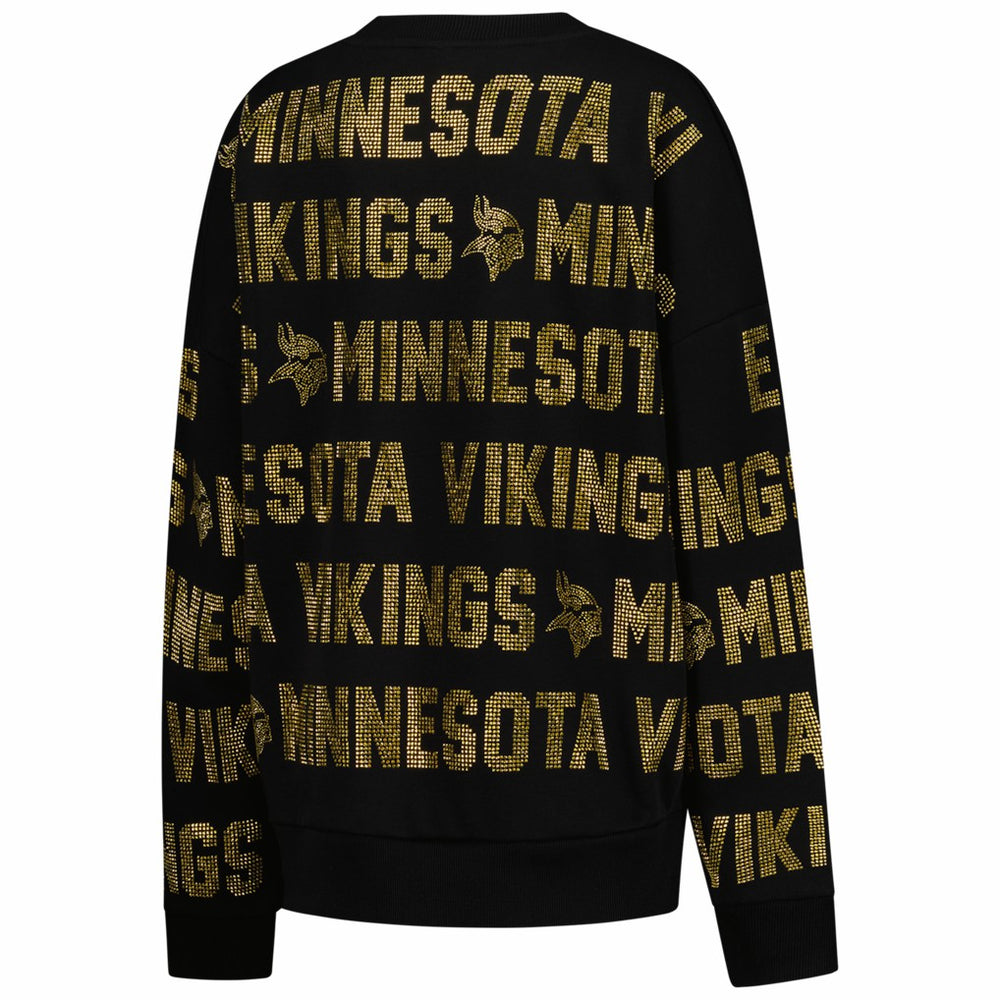 Gameday Couture Women's Oversized Hype Era Rhinestone Text Sweatshirt - Minnesota Vikings Sweatshirts