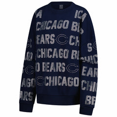 Gameday Couture Women's Oversized Hype Era Rhinestone Text Sweatshirt - Chicago Bears Sweatshirts
