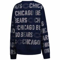 Gameday Couture Women's Oversized Hype Era Rhinestone Text Sweatshirt - Chicago Bears Sweatshirts