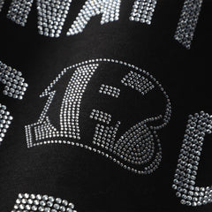 Gameday Couture Women's Oversized Hype Era Rhinestone Text Sweatshirt - Cincinnati Bengals Sweatshirts