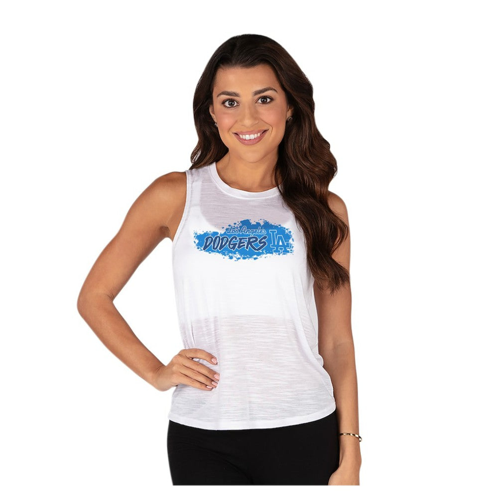 White Los Angeles Dodgers Concepts Sport Women's Infuse Slub Tank Top