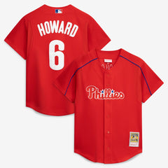 Ryan Howard Philadelphia Phillies Mitchell & Ness Cooperstown Collection Batting Practice Jersey – Red