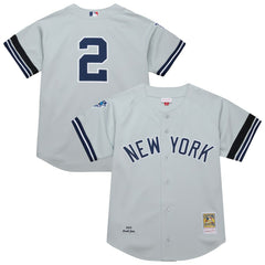 Gray Derek Jeter New York Yankees Mitchell & Ness Cooperstown Collection 2000 World Series Authentic Jersey