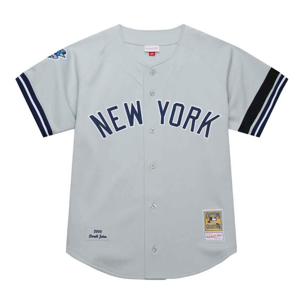 Gray Derek Jeter New York Yankees Mitchell & Ness Cooperstown Collection 2000 World Series Authentic Jersey