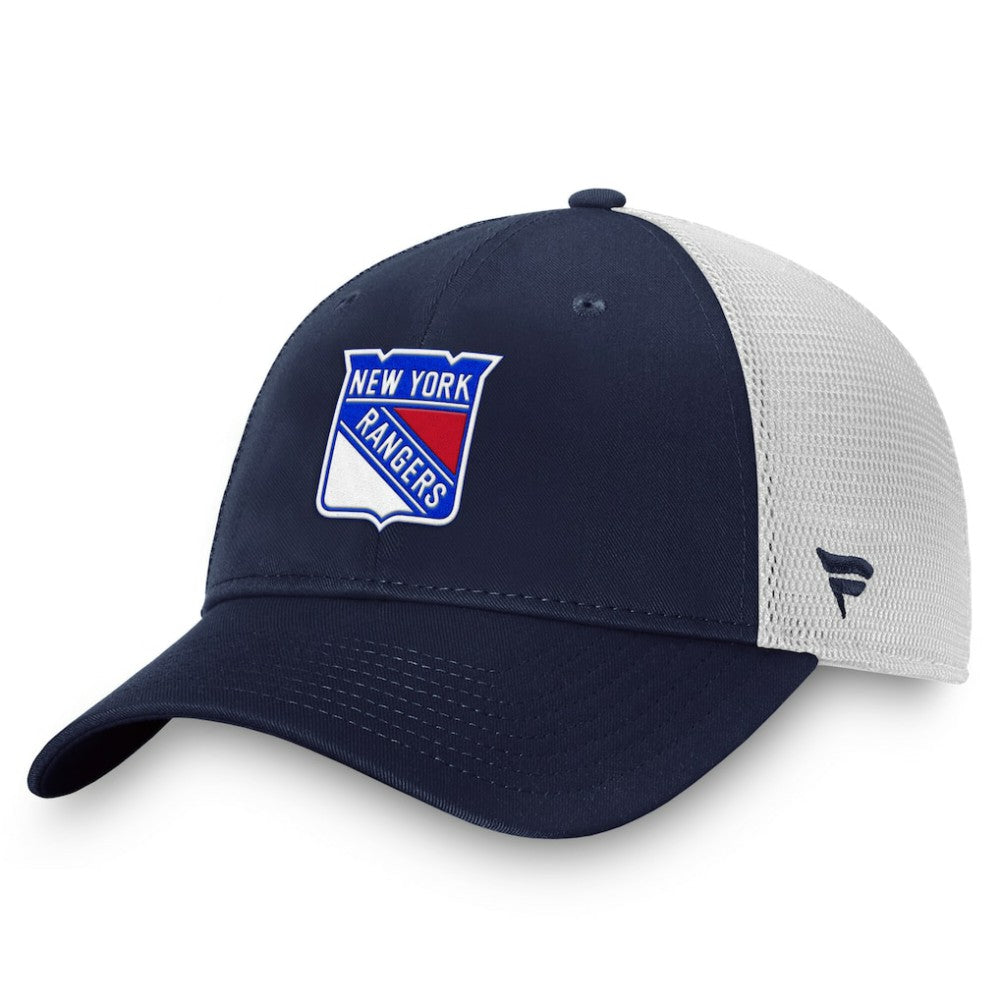 NHL New York Rangers Fanatics Core Primary Logo Trucker Adjustable Hat