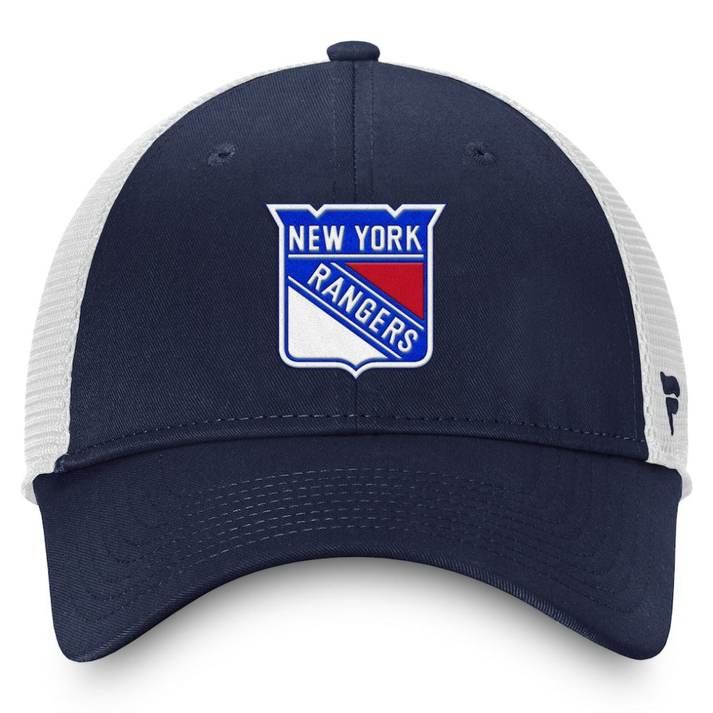NHL New York Rangers Fanatics Core Primary Logo Trucker Adjustable Hat