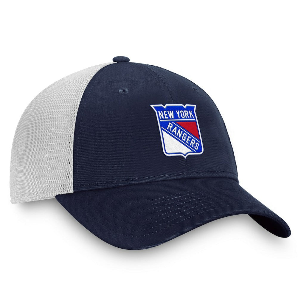 NHL New York Rangers Fanatics Core Primary Logo Trucker Adjustable Hat