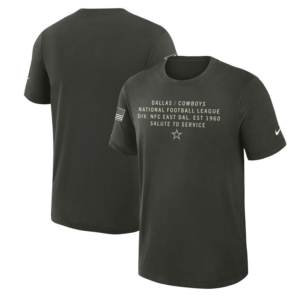 2025 Salute to Service Sideline Slub Dri-FIT T-Shirt - Dallas Cowboys T-shirts
