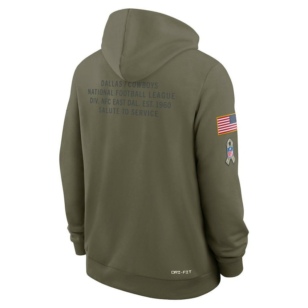 2025 Salute to Service Sideline Standard Issue Dri-FIT Hoodie - Dallas Cowboys Hoodies