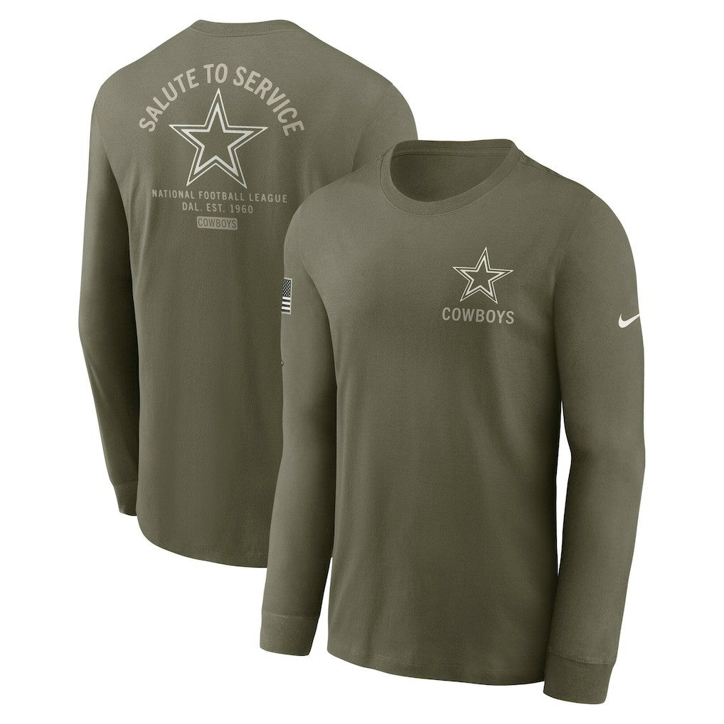 2025 Salute to Service Sideline Long Sleeve T-Shirt - Dallas Cowboys T-shirts
