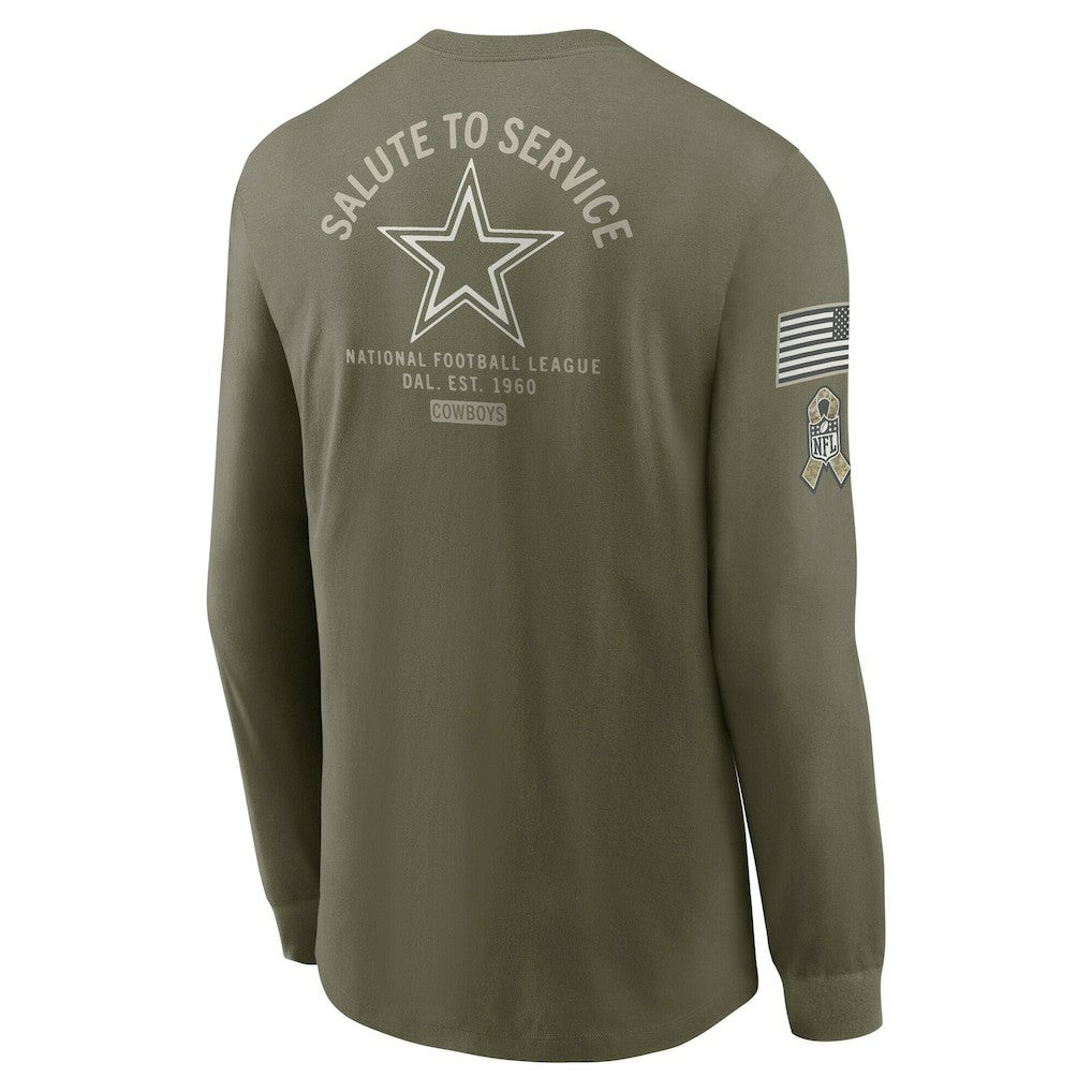 2025 Salute to Service Sideline Long Sleeve T-Shirt - Dallas Cowboys T-shirts