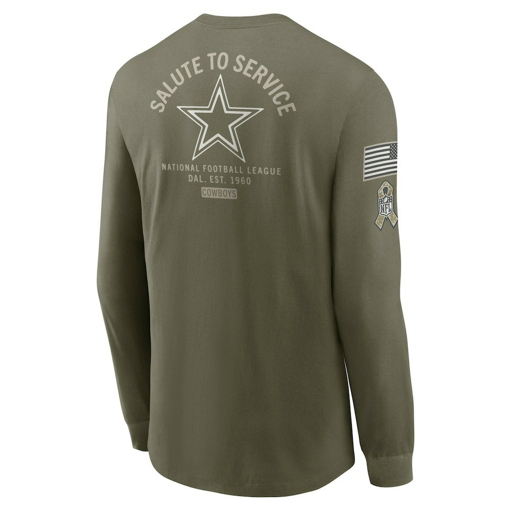 2025 Salute to Service Sideline Long Sleeve T-Shirt - Dallas Cowboys T-shirts