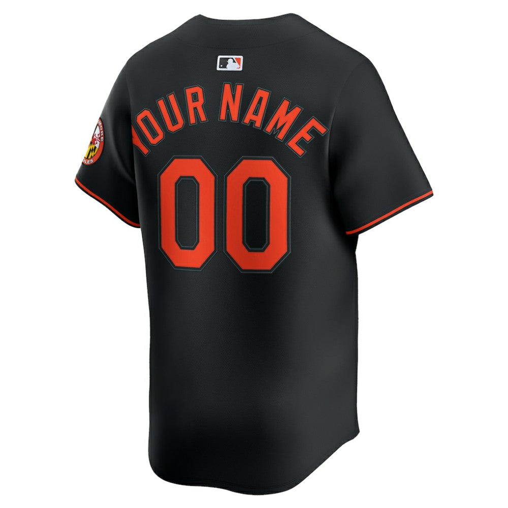 Black Baltimore Orioles Nike Alternate Limited Custom Jersey