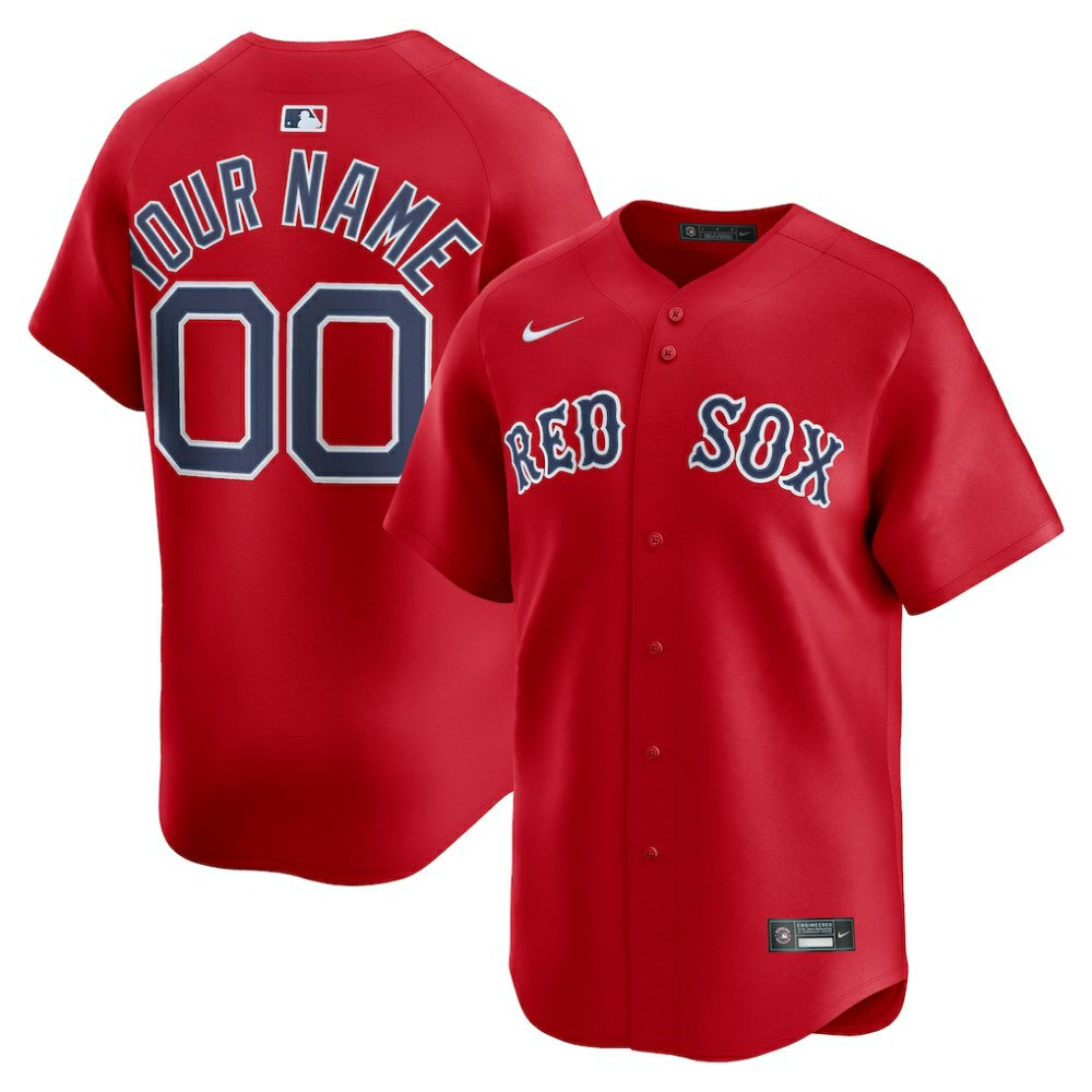 Red Boston Red Sox Nike Alternate Limited Custom Jersey