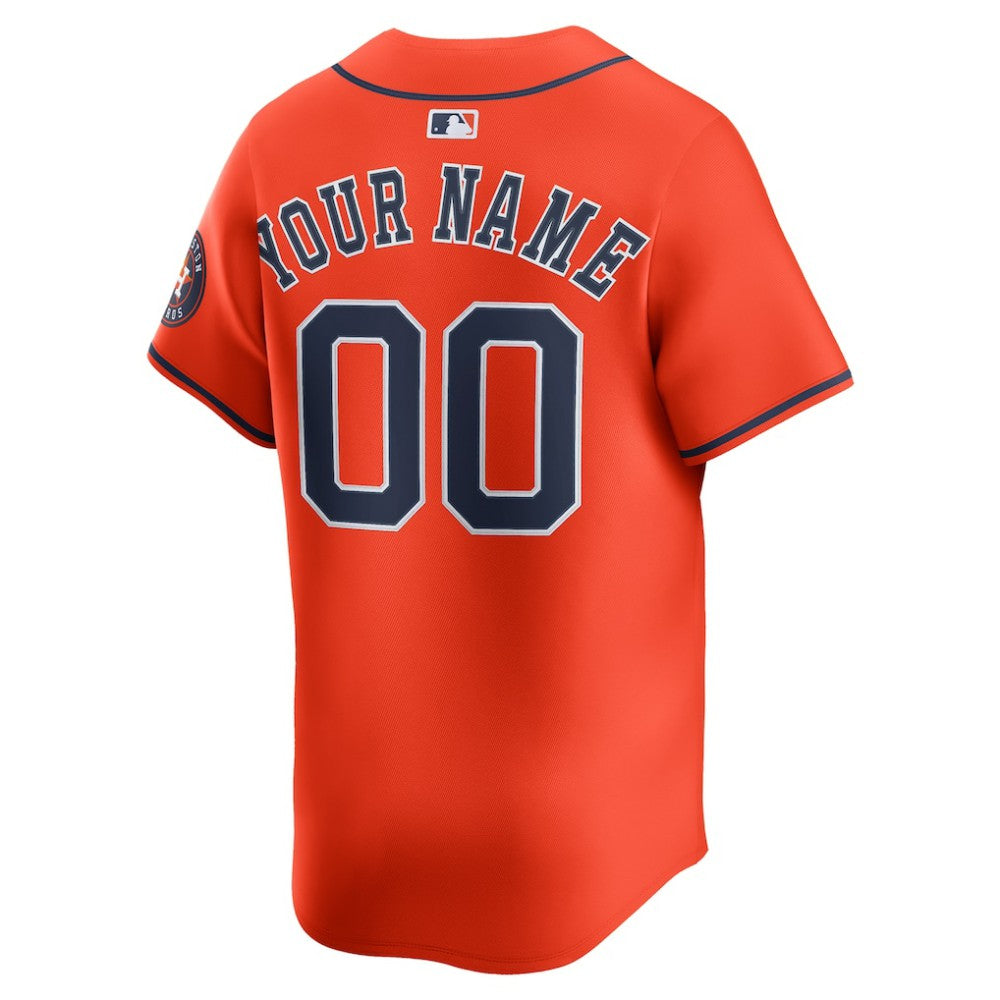 Orange Houston Astros Nike Alternate Limited Custom Jersey