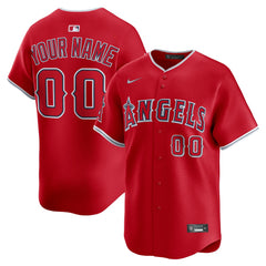 Red Los Angeles Angels Nike Alternate Limited Custom Jersey