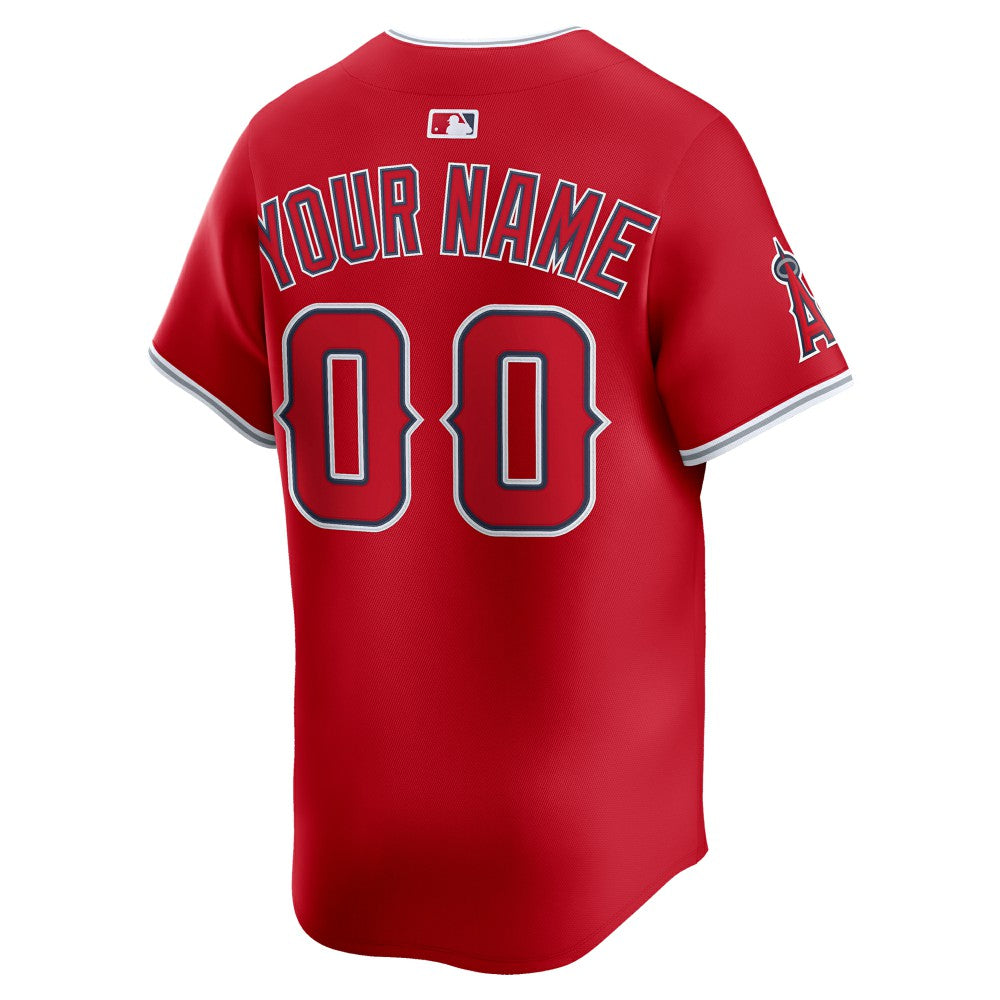 Red Los Angeles Angels Nike Alternate Limited Custom Jersey