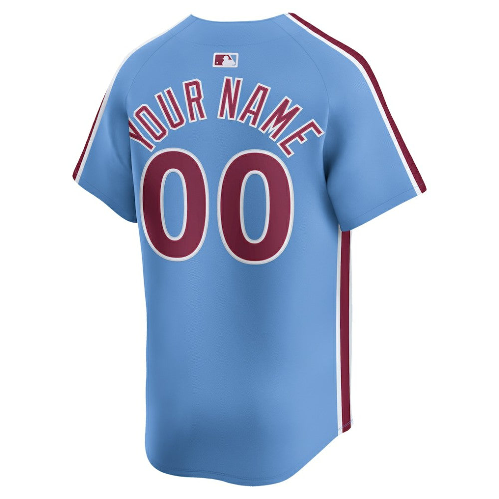 Light Blue Philadelphia Phillies Nike Alternate Limited Custom Jersey