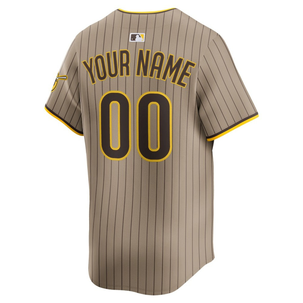 Sand San Diego Padres Nike Alternate Limited Custom Jersey
