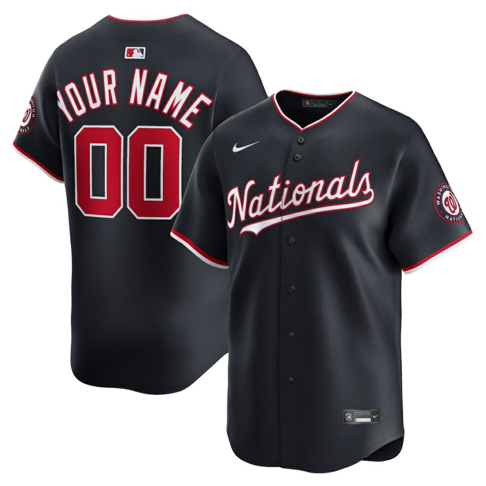 Navy Washington Nationals Nike Alternate Limited Custom Jersey