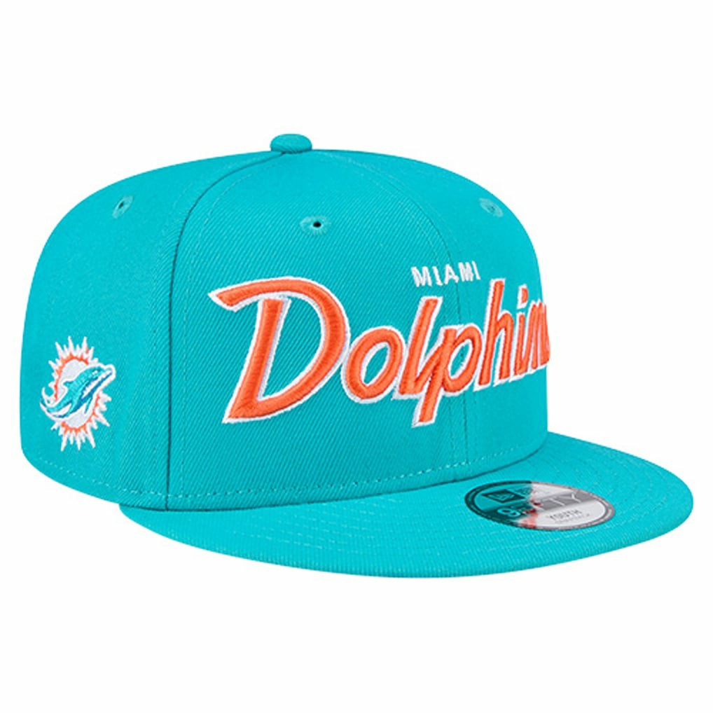 Youth Main Script 9FIFTY Snapback Hat - Miami Dolphins Hats