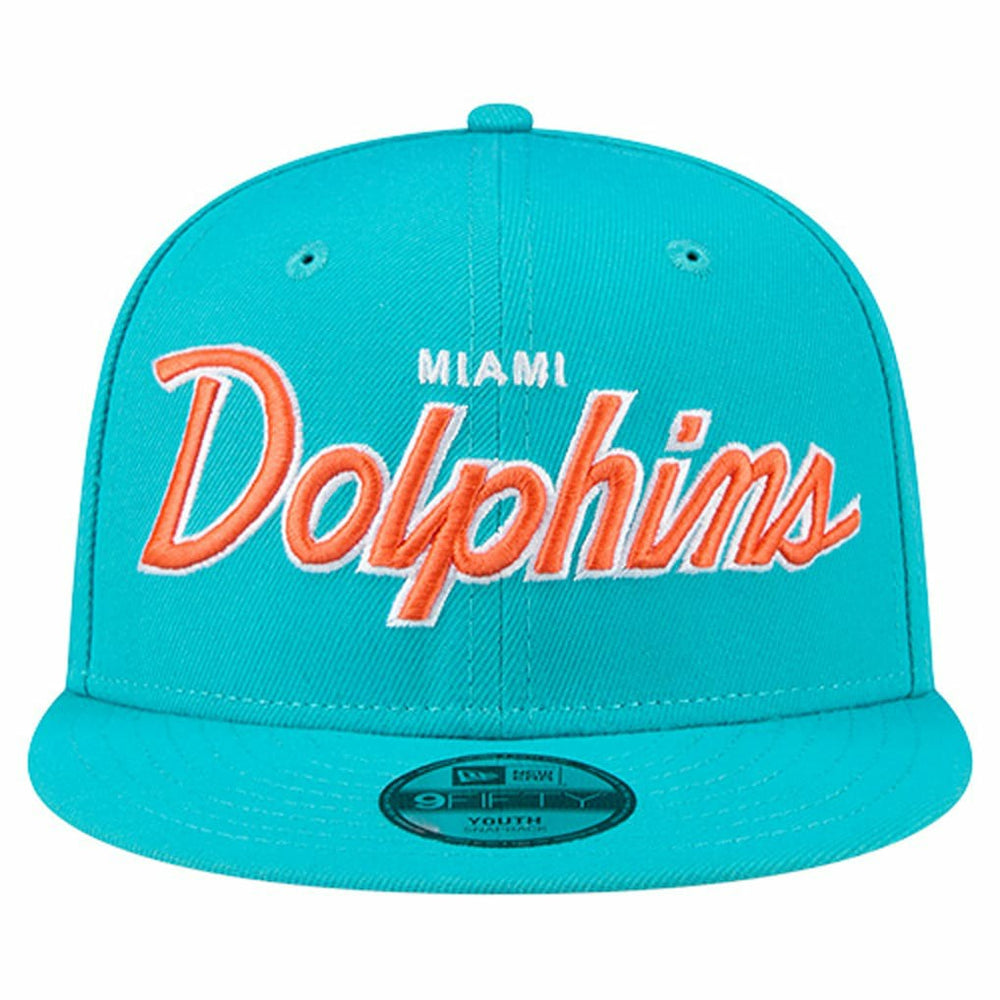 Youth Main Script 9FIFTY Snapback Hat - Miami Dolphins Hats