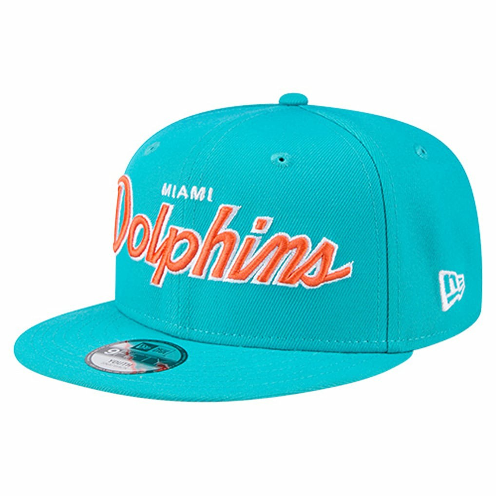 Youth Main Script 9FIFTY Snapback Hat - Miami Dolphins Hats