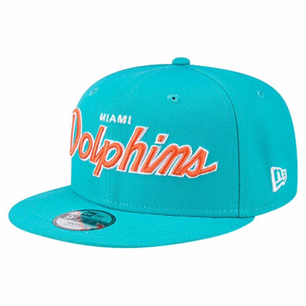 Youth Main Script 9FIFTY Snapback Hat - Miami Dolphins Hats