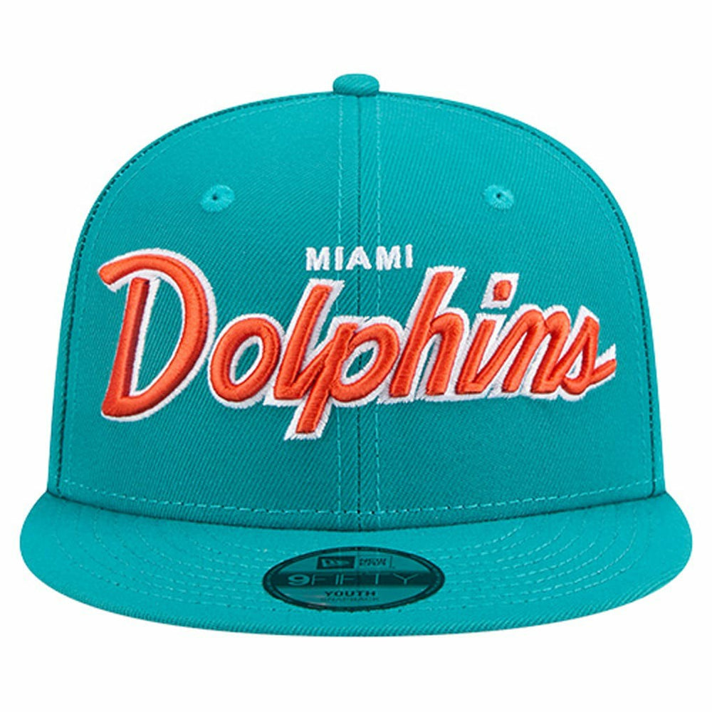 Youth Main Script 9FIFTY Snapback Hat - Miami Dolphins Hats