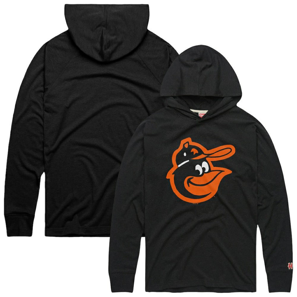 Charcoal Baltimore Orioles Homage Lightweight Raglan Tri-Blend Pullover Hoodie