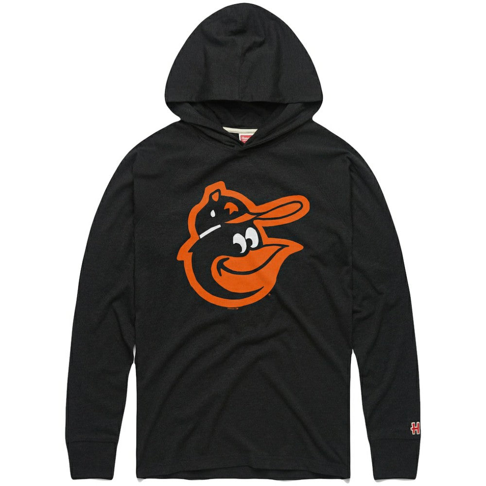 Charcoal Baltimore Orioles Homage Lightweight Raglan Tri-Blend Pullover Hoodie
