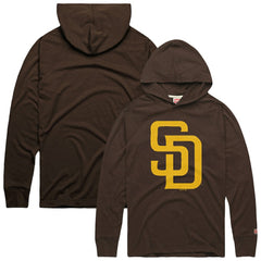 Brown San Diego Padres Homage Lightweight Raglan Tri-Blend Pullover Hoodie