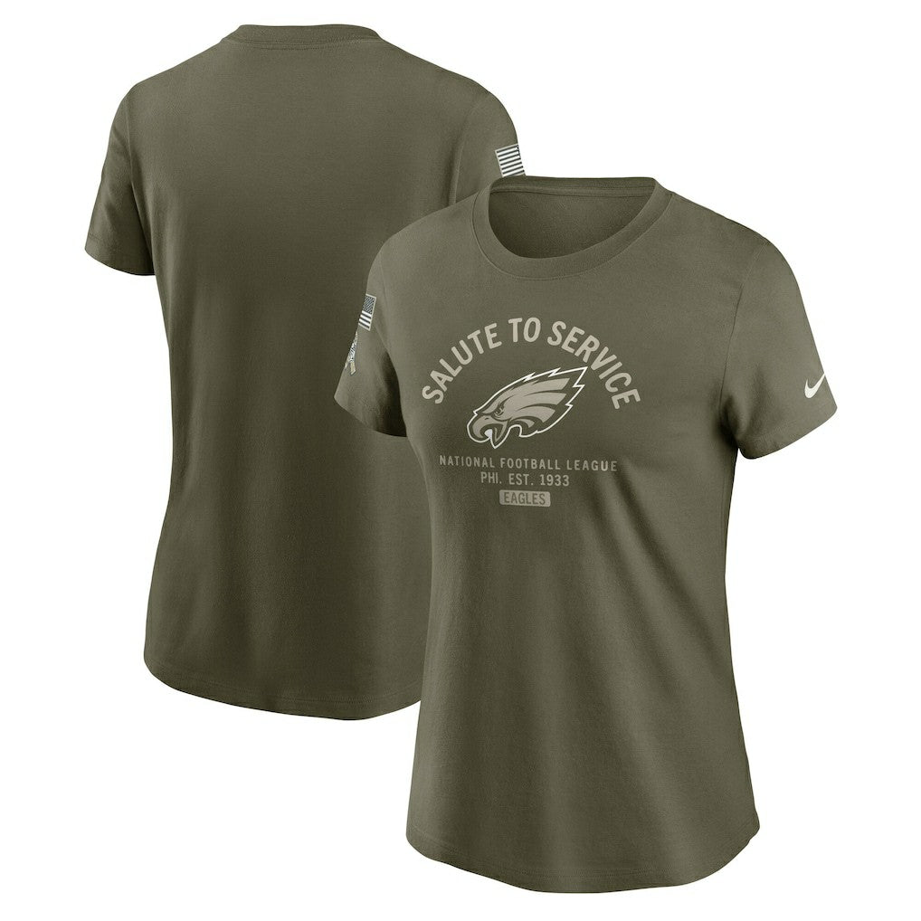 Women's 2025 Salute to Service Sideline T-Shirt - Philadelphia Eagles T-shirts