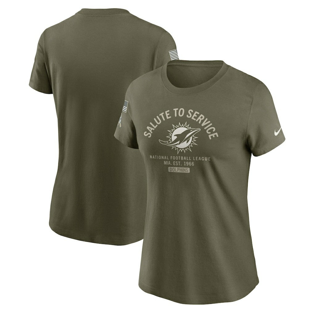 Women's 2025 Salute to Service Sideline T-Shirt - Miami Dolphins T-shirts