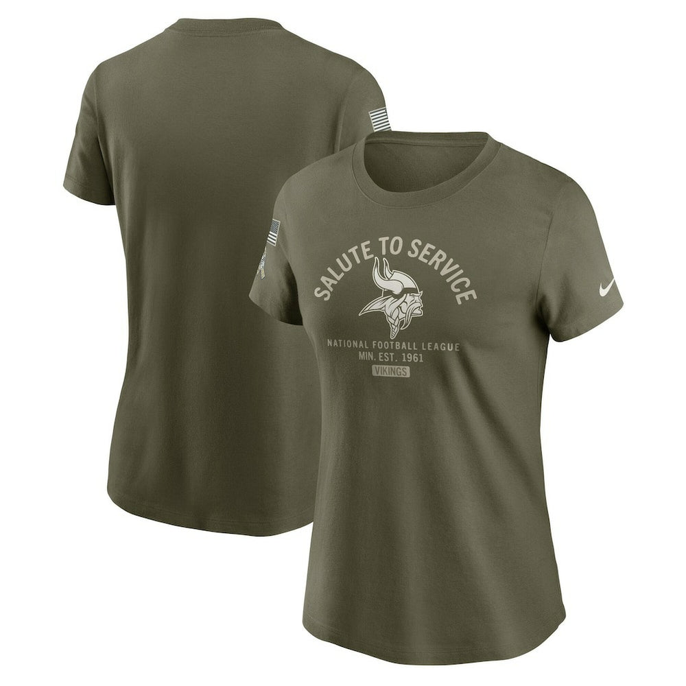 Women's 2025 Salute to Service Sideline T-Shirt - Minnesota Vikings T-shirts