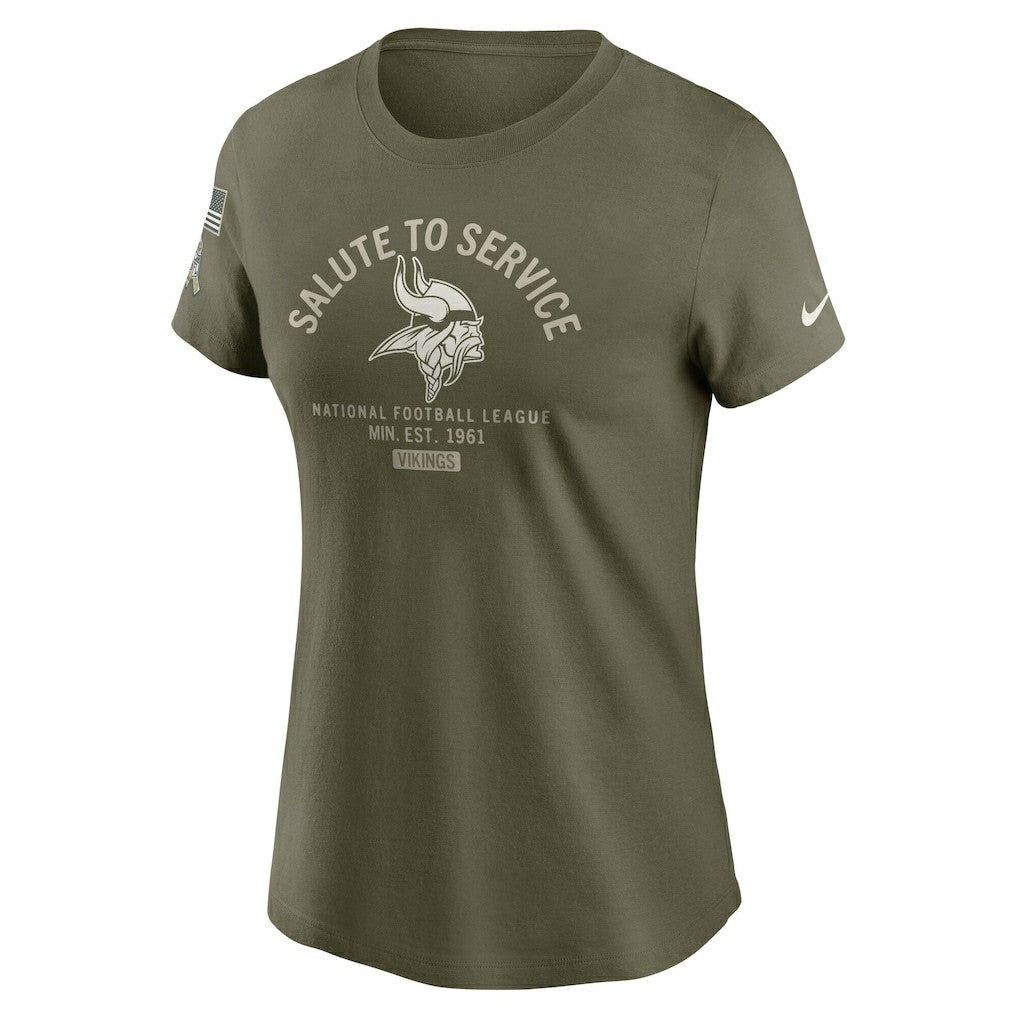 Women's 2025 Salute to Service Sideline T-Shirt - Minnesota Vikings T-shirts