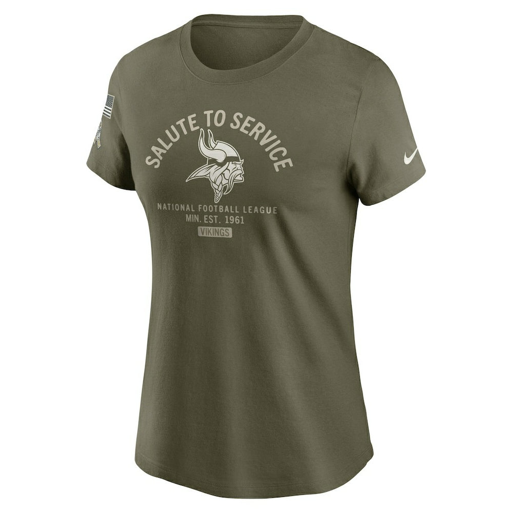 Women's 2025 Salute to Service Sideline T-Shirt - Minnesota Vikings T-shirts