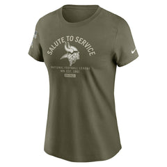 Women's 2025 Salute to Service Sideline T-Shirt - Minnesota Vikings T-shirts