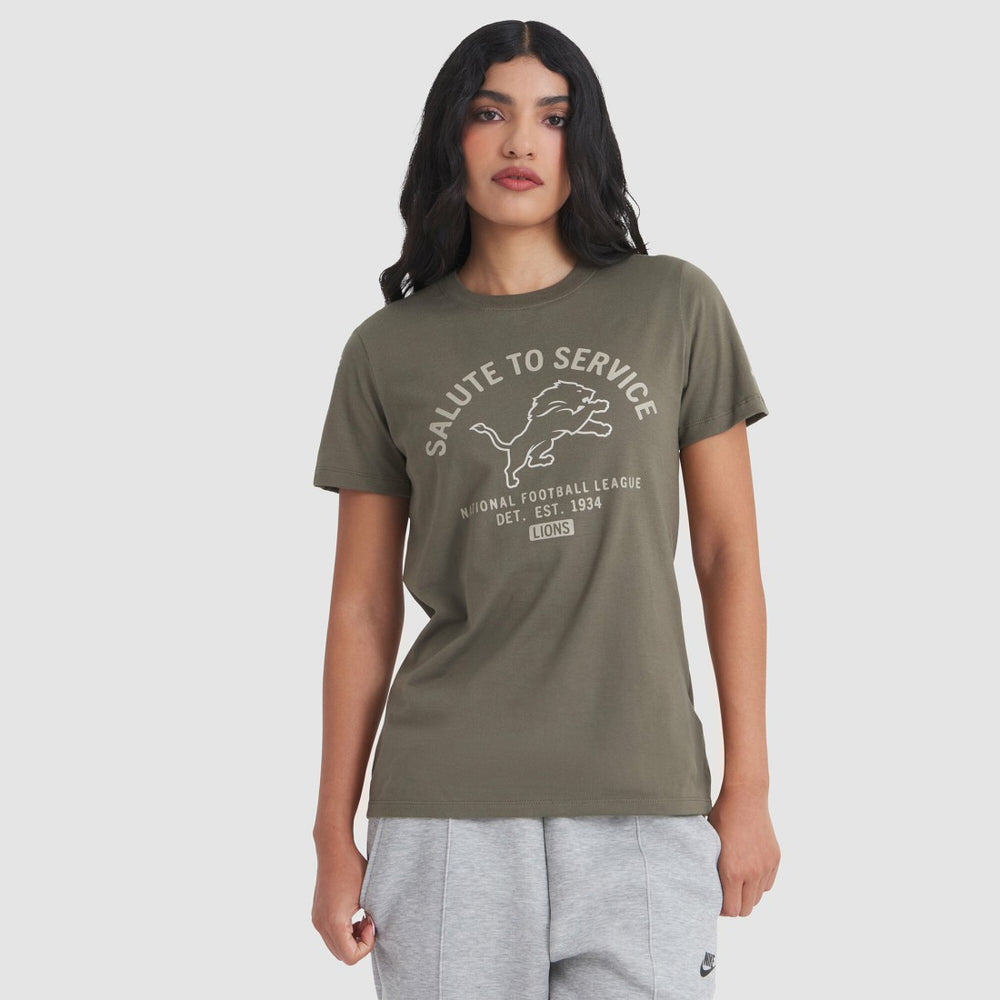 Women's 2025 Salute to Service Sideline T-Shirt - Detroit Lions T-shirts