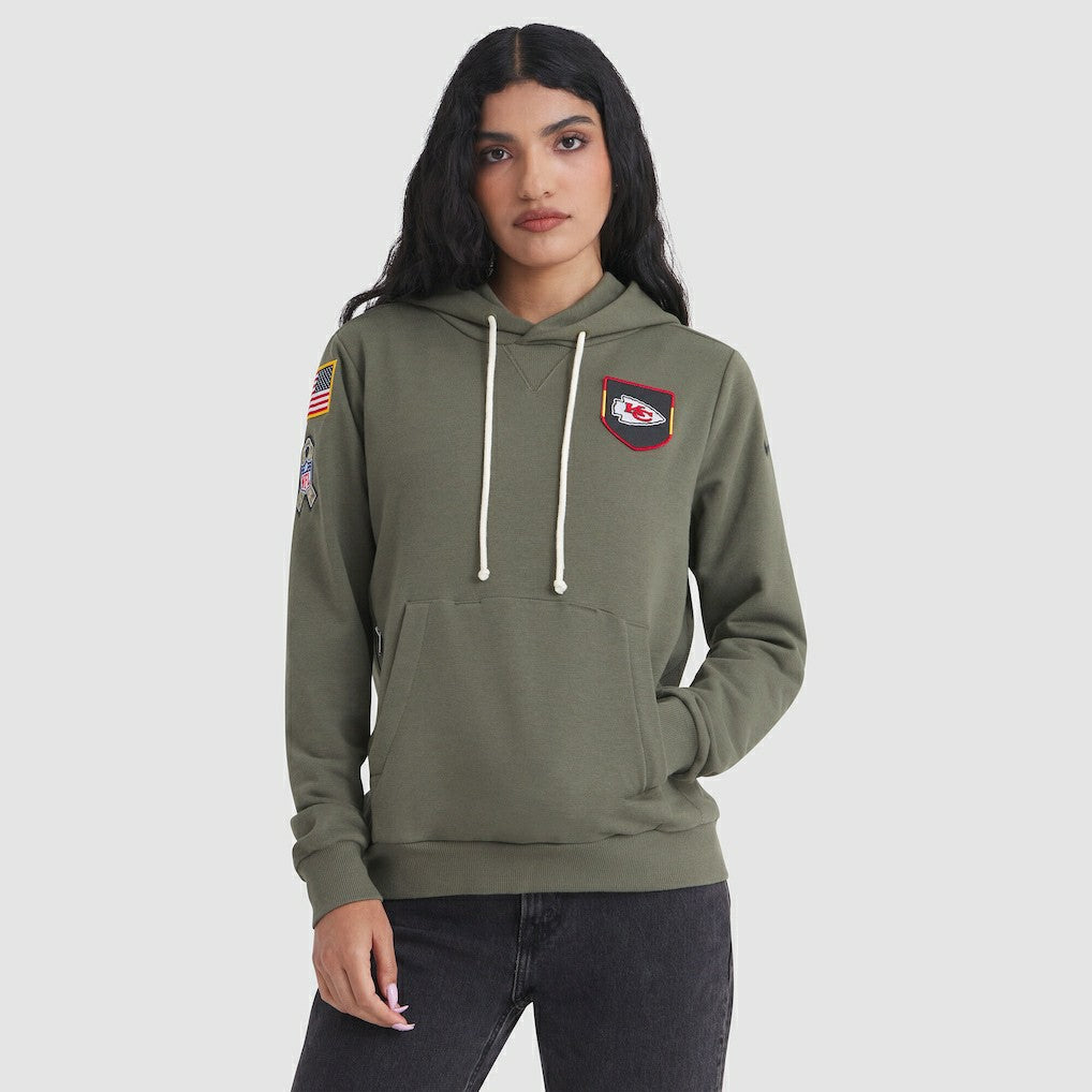 Women's 2025 Salute to Service Sideline Standard Issue Dri-FIT Hoodie - Kansas City Chiefs Hoodies