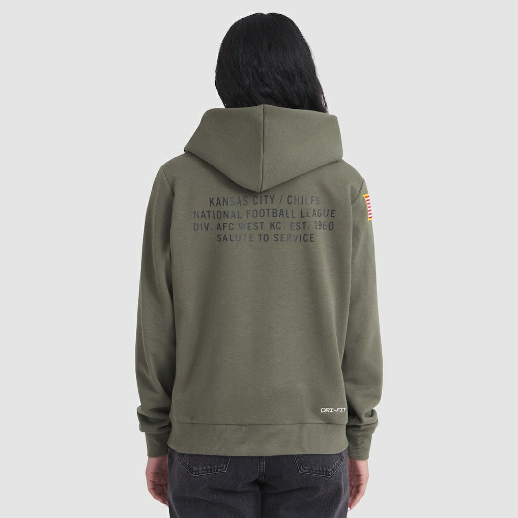 Women's 2025 Salute to Service Sideline Standard Issue Dri-FIT Hoodie - Kansas City Chiefs Hoodies
